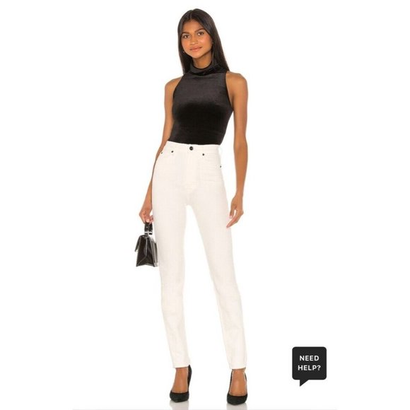 SLVRLAKE Beatnik Slim Straight Jeans White